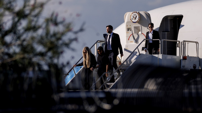 Erika Kirk deplaning Air Force Two, September 11, 2025