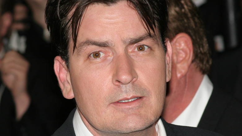Charlie Sheen on the red carpet 