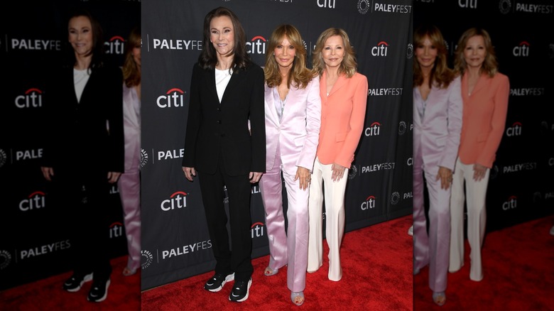 Kate Jackson, Jaclyn Smith, and Cheryl Ladd posing