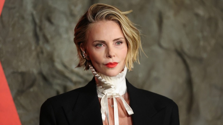 Charlize Theron on the red carpet at the "Apex" premiere in 2026