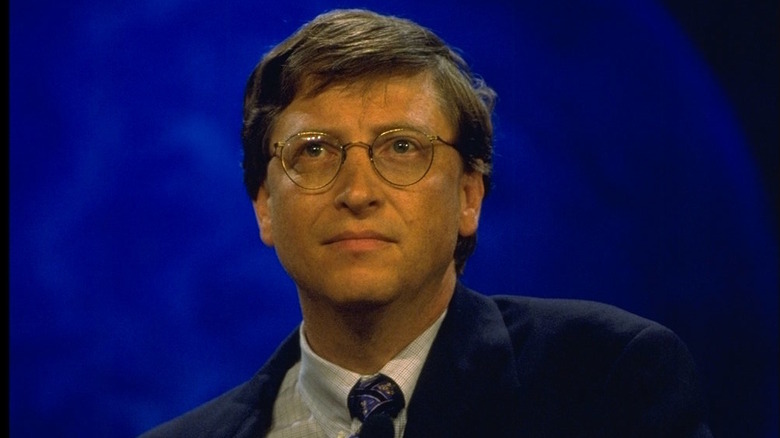 Bill Gates looking serious in the in mid-1990s