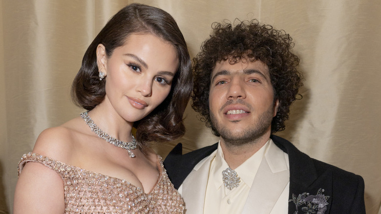 Selena Gomez and Benny Blanco attending a red carpet event