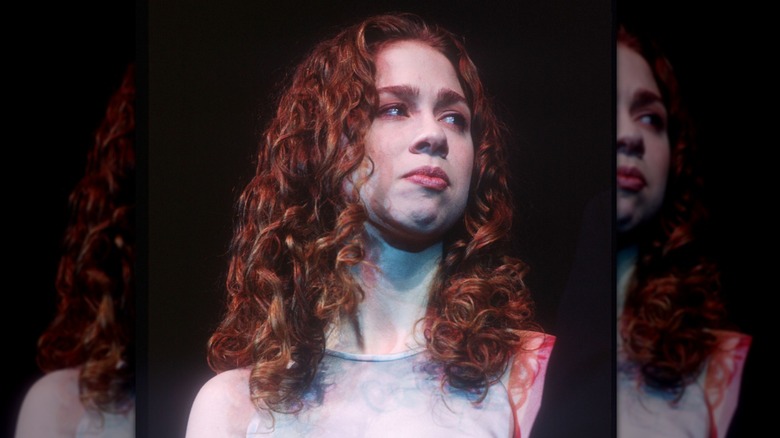 Chelsea Clinton looking away at the inaugural ball