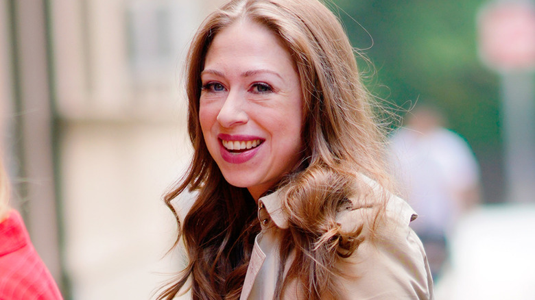 Chelsea Clinton walking in New York