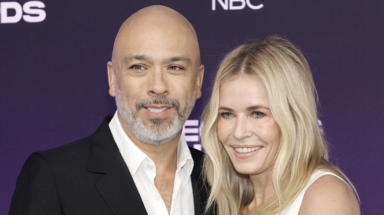 Chelsea Handler and Jo Koy posing