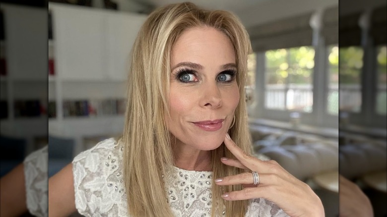 Cheryl Hines smiling in her home