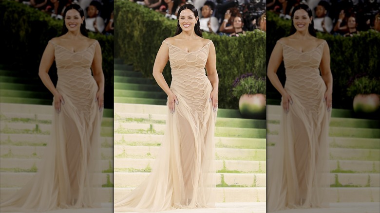 Ashley Graham in nude-colored gown at 2026 Met Gala