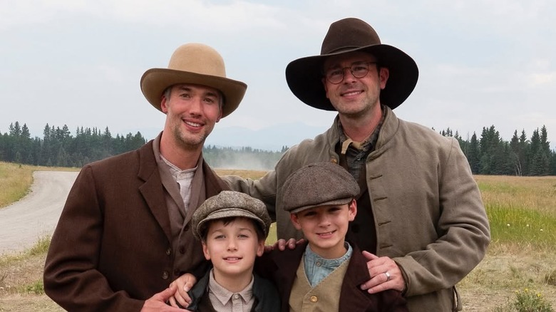The Hanna-Riggs family dressed up as 19th century pioneers for 'Back to the Frontier'