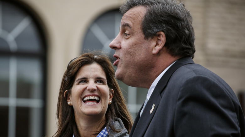 Chris Christie and Mary Pat Christie smiling