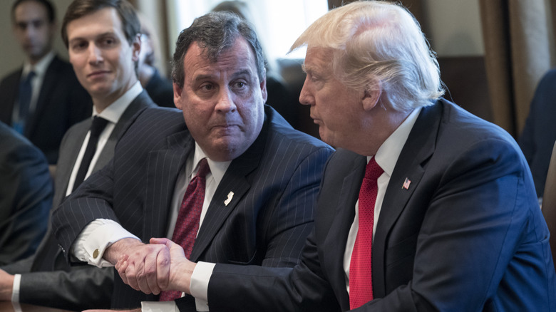 Christie and Trump shaking hands