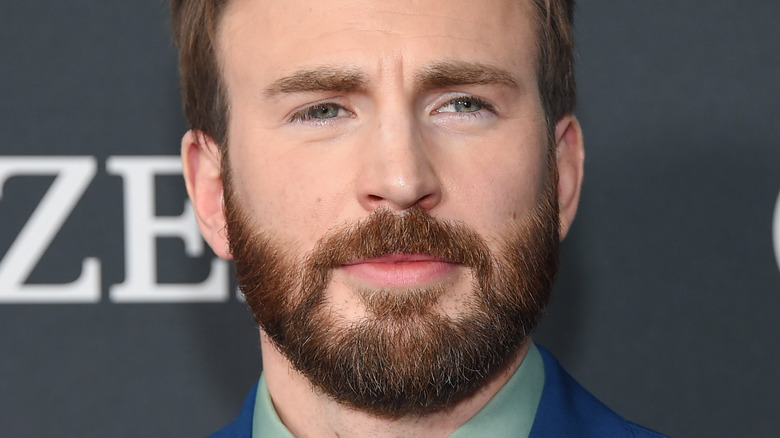 Chris Evans posing