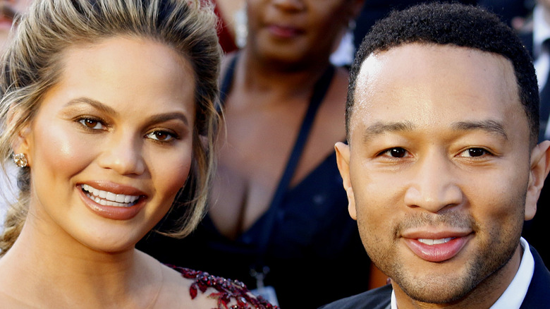 Chrissy Teigen, John Legend smiling