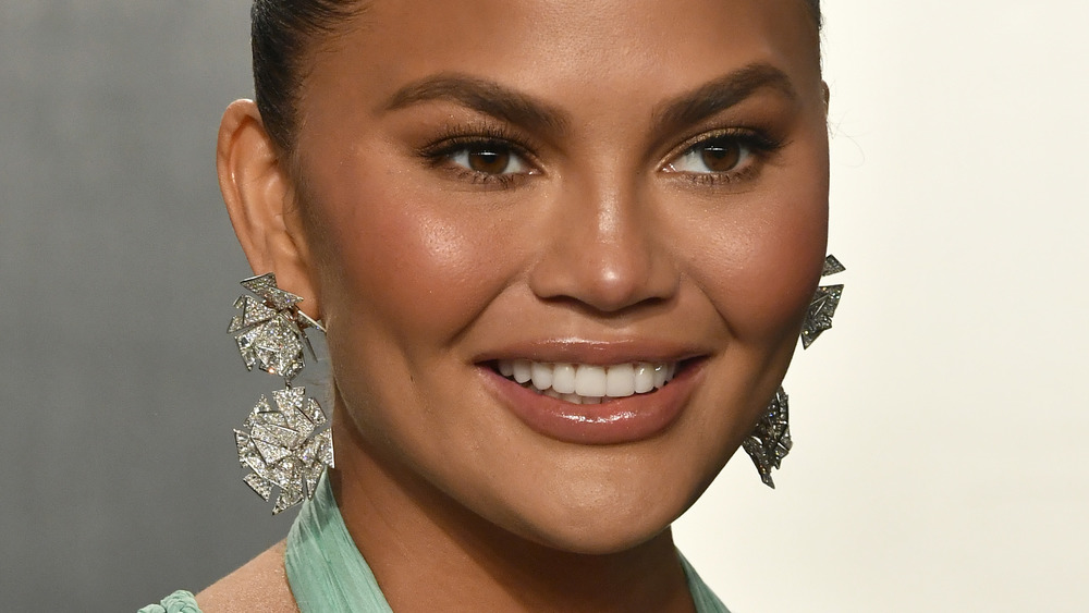 Chrissy Teigen at Oscar party