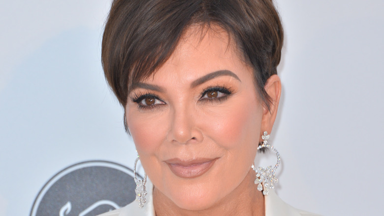 Kris Jenner wearing white