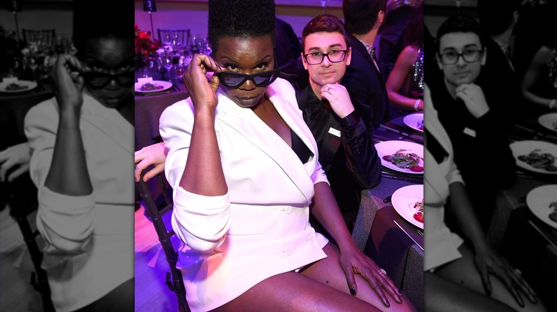 Christian Siriano with Leslie Jones at a gala in 2018