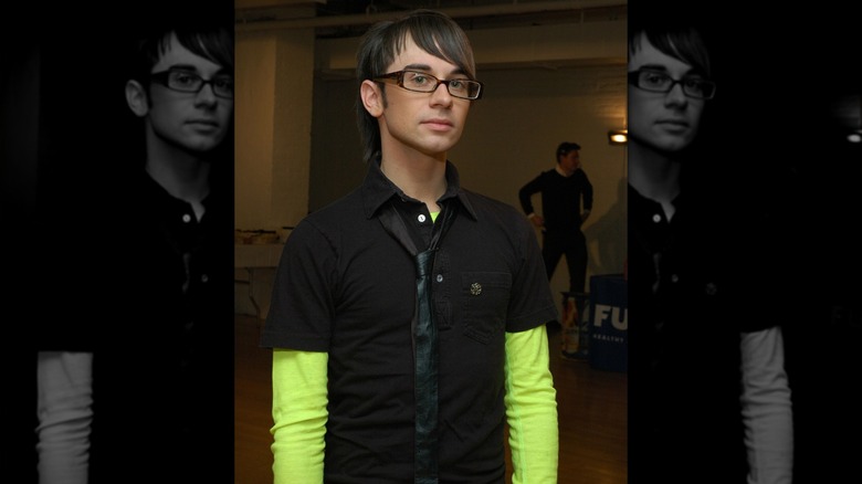 A young Christian Siriano backstage at a fashion show in 2008