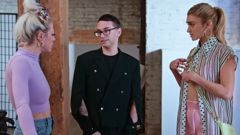 Christian Siriano mentoring two contestants on Season 20 of "Project Runway"