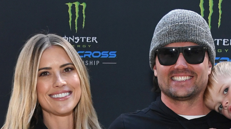Christina Haack and Josh Hall photographed at the 2023 Monster Energy Supercross Celebrity Night