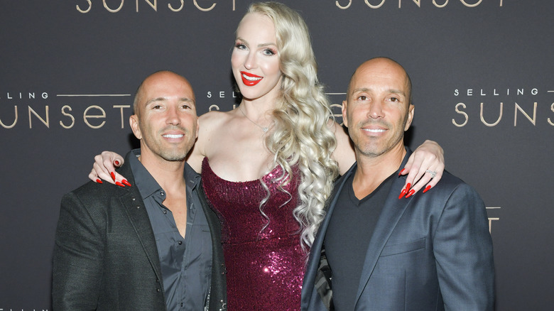 Jason and Brett Oppenheim with Christine Quinn