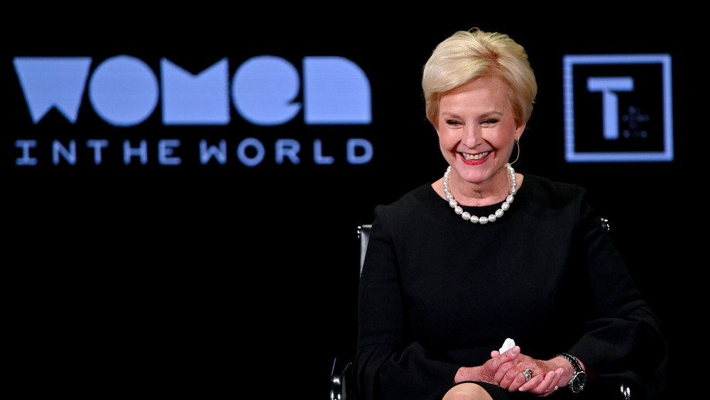 Cindy McCain sitting in black dress