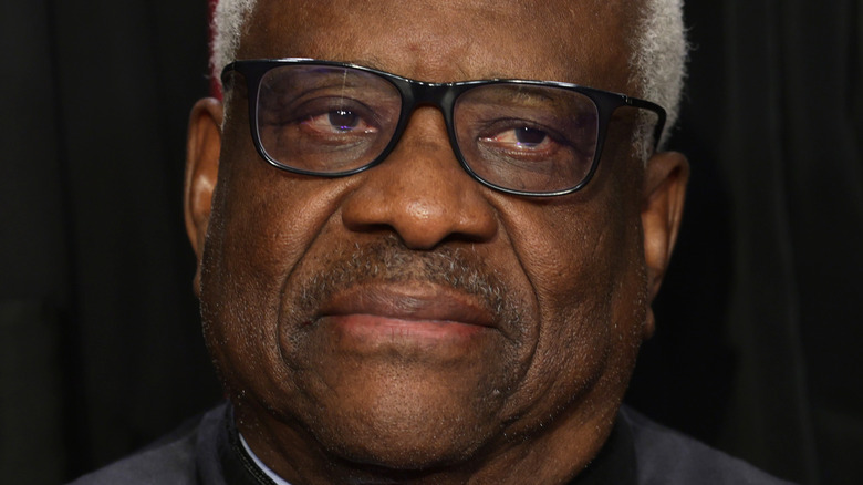 Supreme Court Justice Clarence Thomas posing