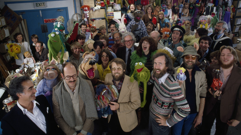 The original cast of and crew of The Muppet show, including creator and producer Jim Henson