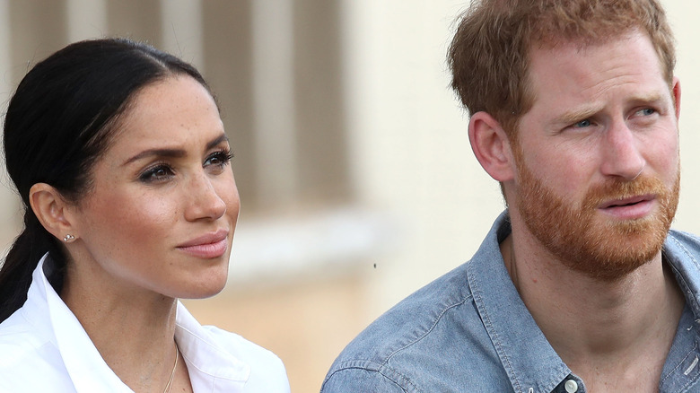 Prince Harry and Meghan Markle at an event. 