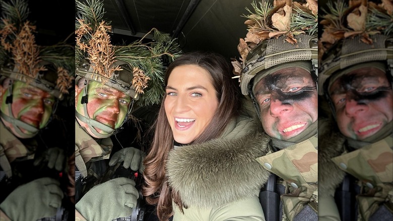 Kaitlan Collins reporting from Poland in 2023