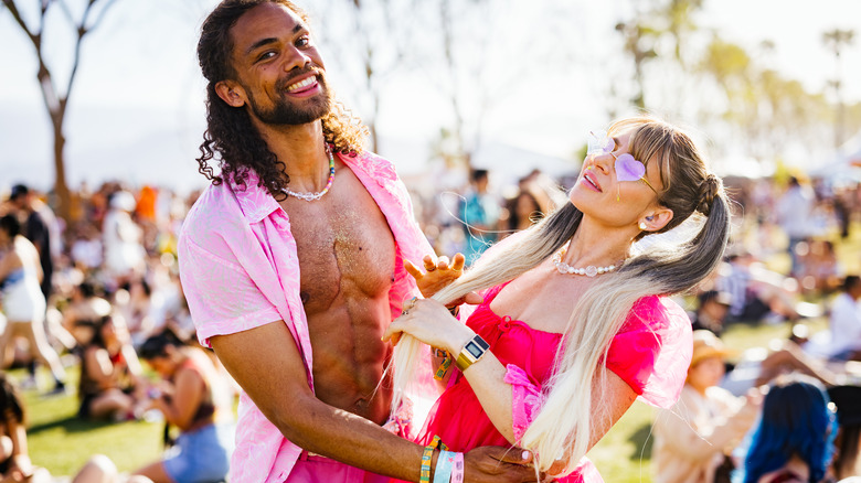 Man and woman at Coachella