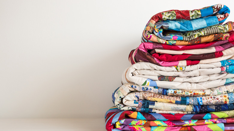 Stack of quilts