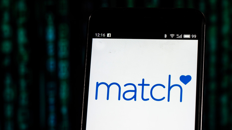Match.com on mobile phone screen