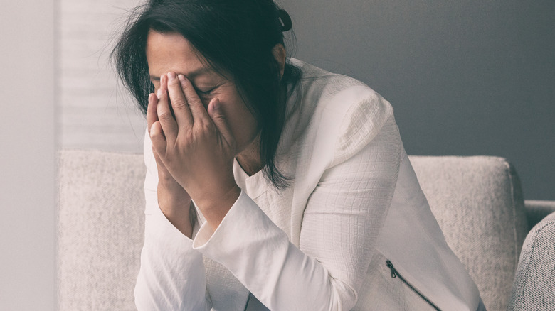 Woman with headache