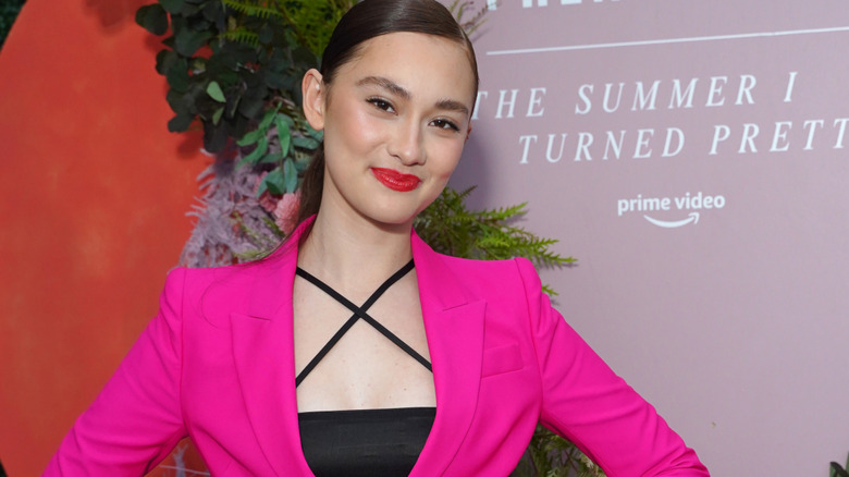 Lola Tung promoting The Summer I Turned Pretty