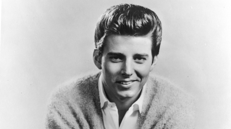 Bobby Sherman in a black-and-white studio portrait.