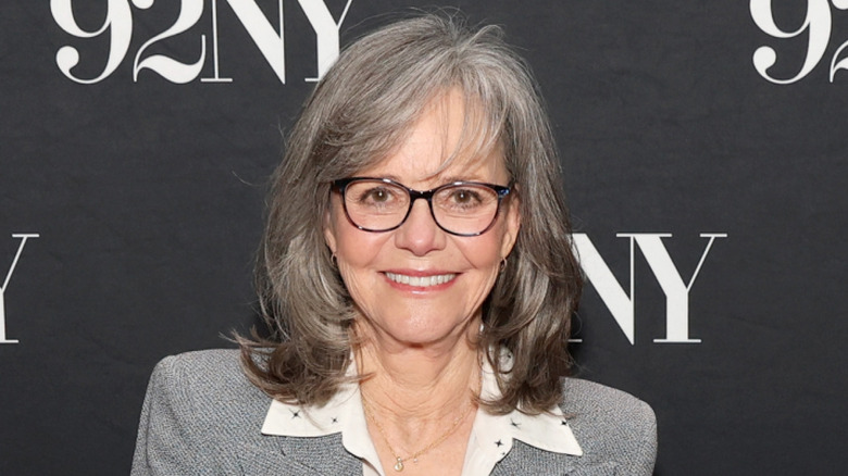 Sally Field in gray jacket at 92nd St Y event