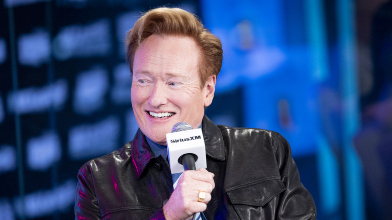 Conan O'Brien at SiriusXM Front Row with the cast of 