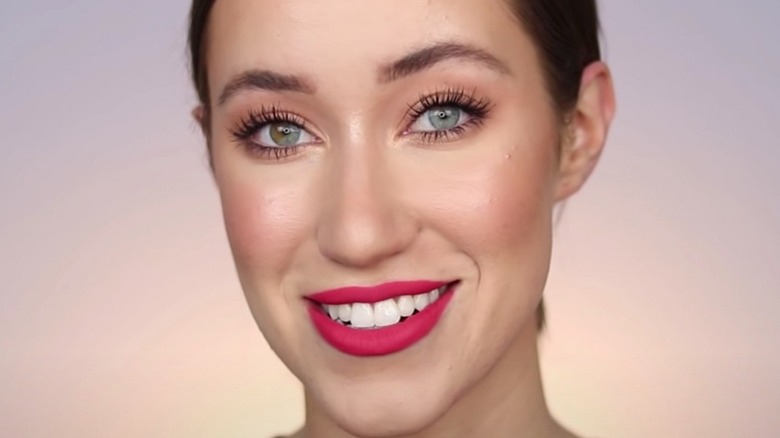 Allie Glines rocking pink makeup tones