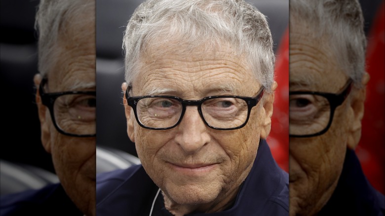 Bill Gates at a Lakers basketball game