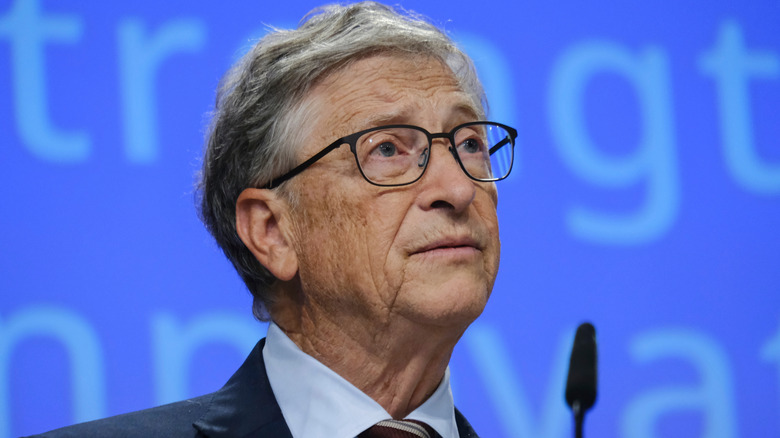 Bill Gates at a partnership signing for the Global Polio Eradication Initiative in Brussels