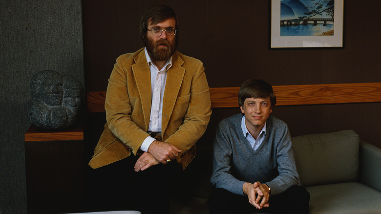 Paul Allen and Bill Gates pose for a portrait in 1984