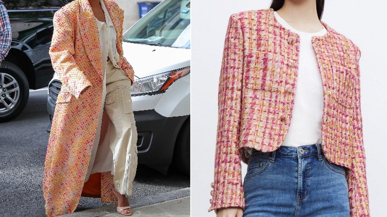 Pink tweed jackets