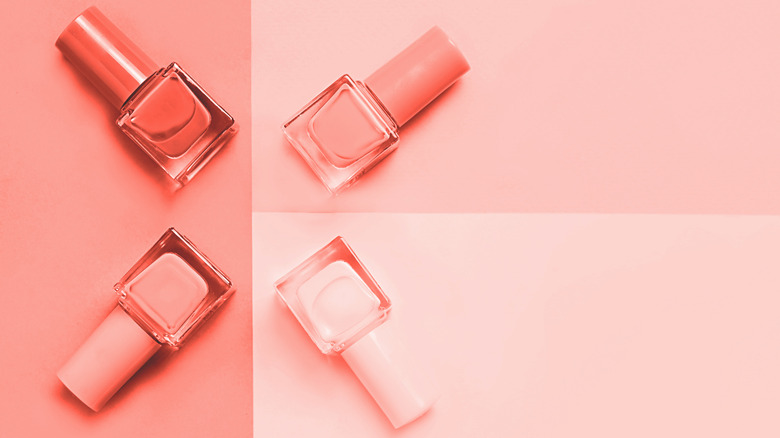 Various coral nail polish