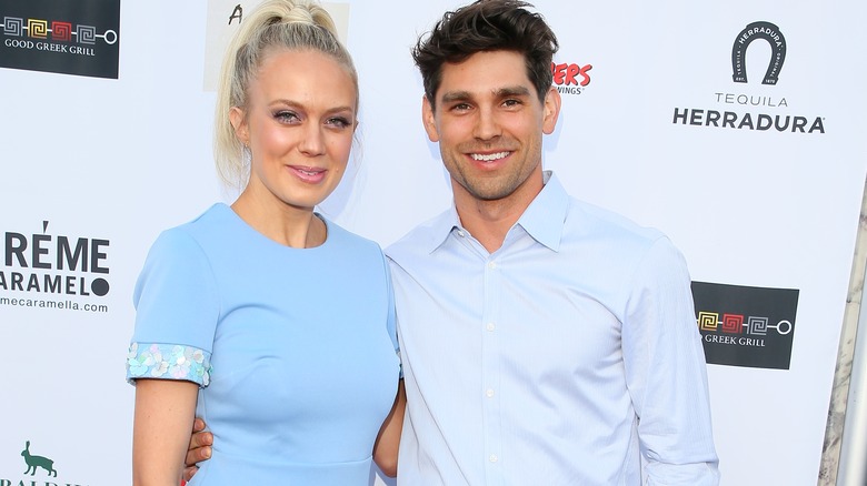 Justin Gaston and Melissa Ordway smiling