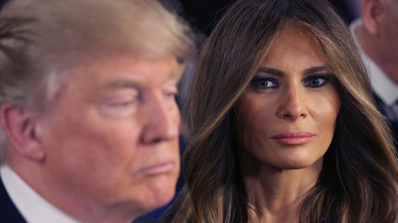 Melania Trump regards Donald Trump