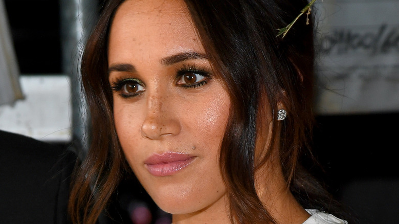 Meghan Markle frowning