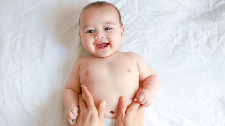 Baby boy smiling 