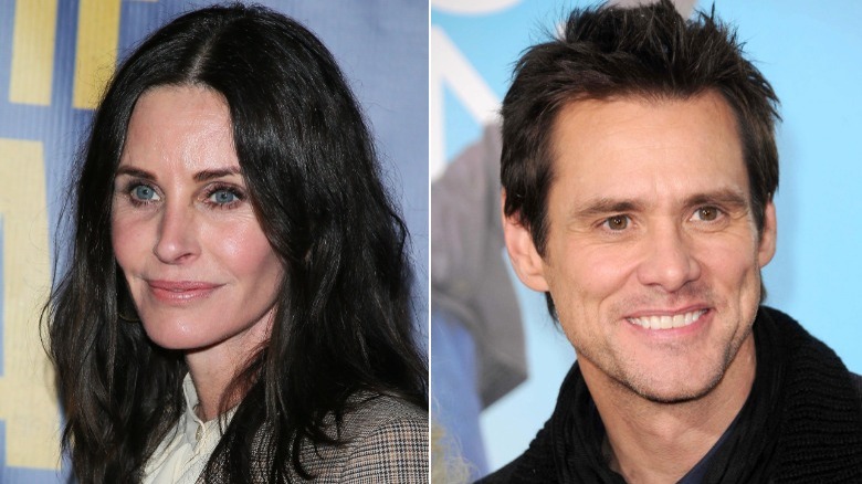 Courteney Cox and Jim Carrey