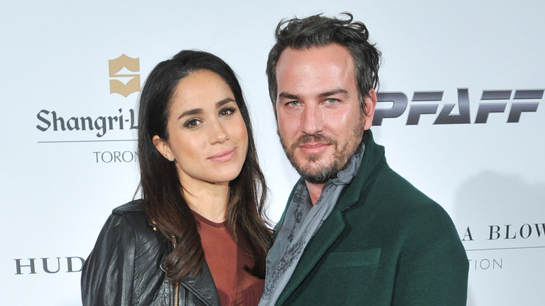 Meghan Markle and Markus Anderson posing together