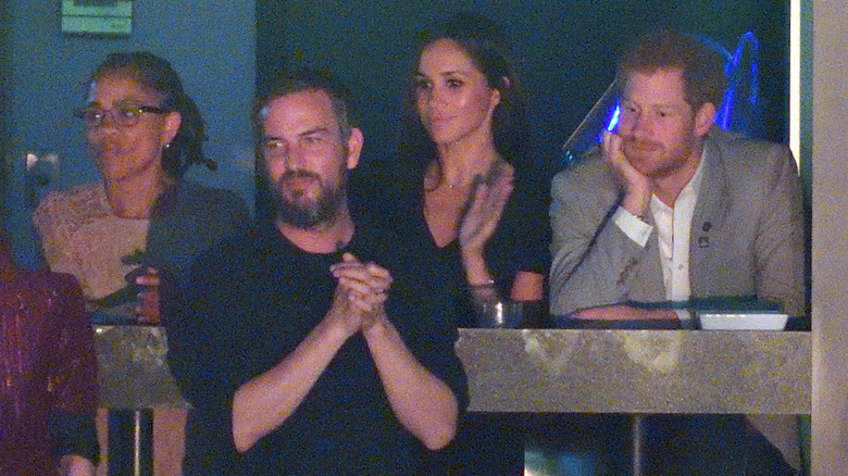 Doria Ragland, Markus Anderson, Meghan Markle and Prince Harry and are seen at the Closing Ceremony on day 8 of the Invictus Games Toronto 2017