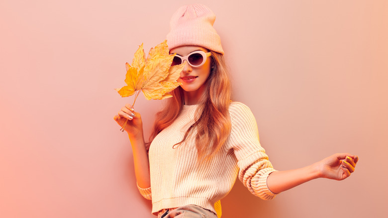 A woman wearing a beanie